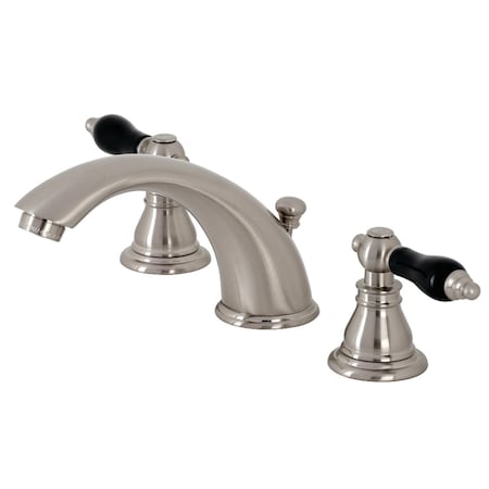 Kingston Brass KB968AKL Duchess Widespread Bathroom Faucet W/ Plastic Pop-Up, Nickel KB968AKL